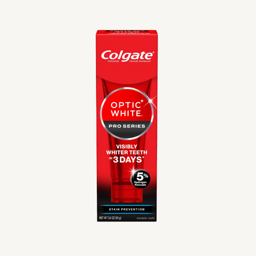 Colgate Optic White Pro Series (5 % de peroxyde d’hydrogène) :